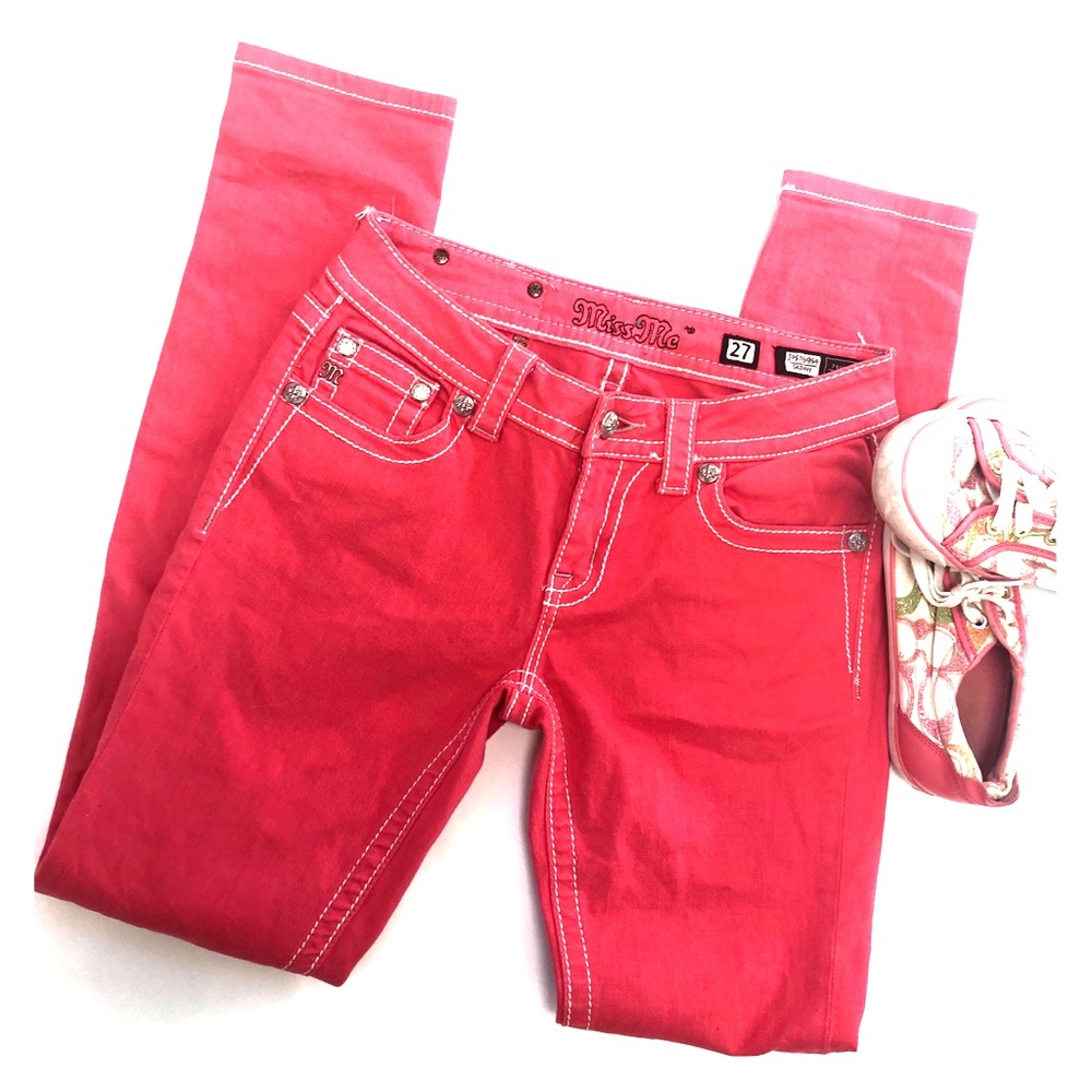 Miss Me "Melon" Color Skinny Jeans 27